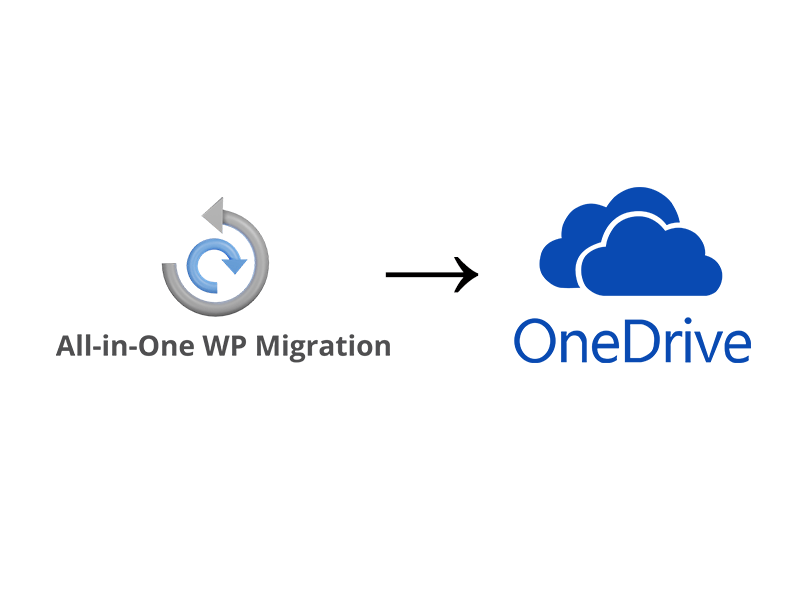 all in one wp migration onedrive