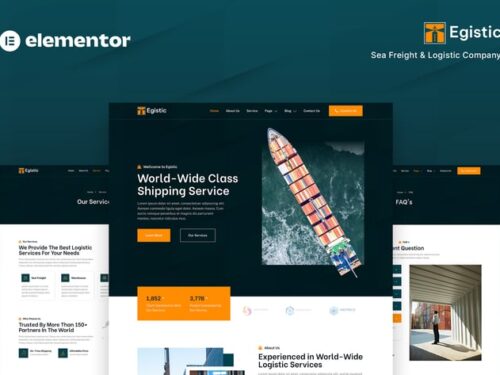 海运物流公司 Elementor模板套件