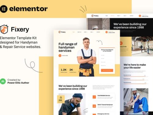 杂工维修服务 Elementor模板套件