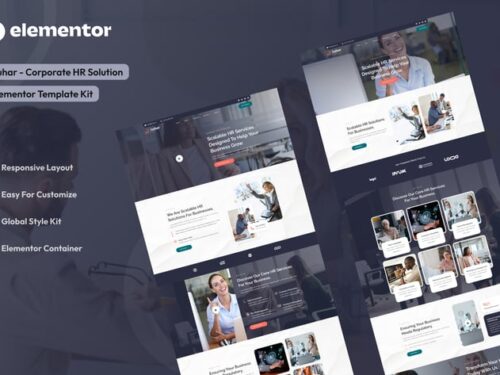企业人力资源解决方案 Elementor模板套件