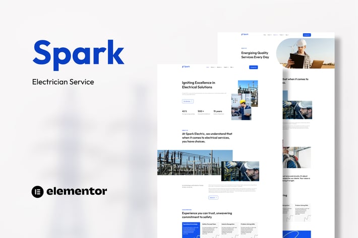 78_spark_electrician_service_elementor_template_kit