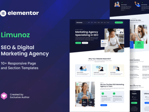 数字营销 SEO 机构 Elementor模板套件
