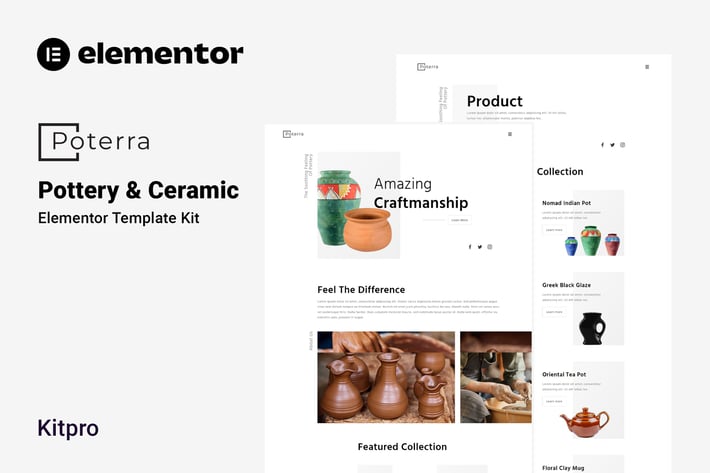 陶器陶瓷 Elementor模板套件
