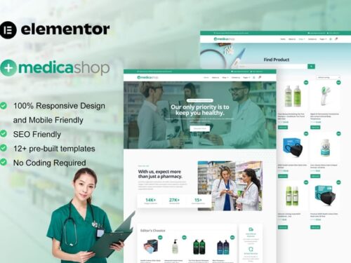 药房药店 Elementor模板套件