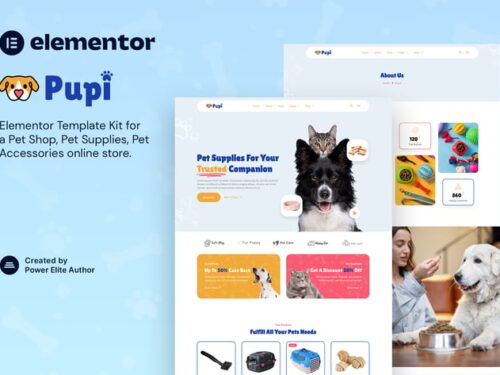 宠物店， 宠物用品 Elementor模板套件