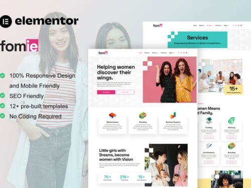 女商人 Elementor模板套件