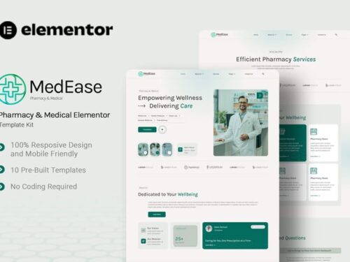 药房 医疗 Elementor模板套件