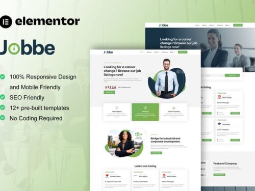 招聘机构 Elementor模板套件