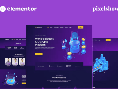 ICO 加密货币全站 Elementor模板套件