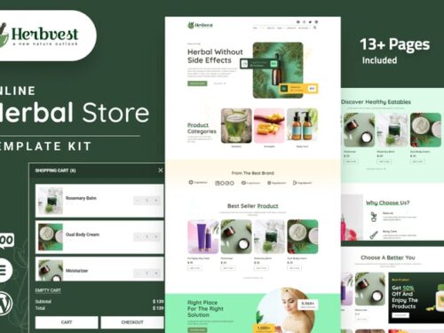 草药店 Elementor模板套件