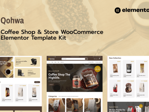 咖啡店 Elementor模板套件