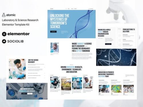 实验室科学研究 Elementor模板套件