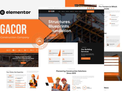 建筑公司 Elementor模板套件
