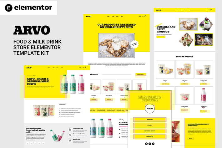 37_arvo_food_milk_drink_store_elementor_template_kit