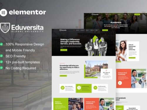 大学学院 Elementor模板套件