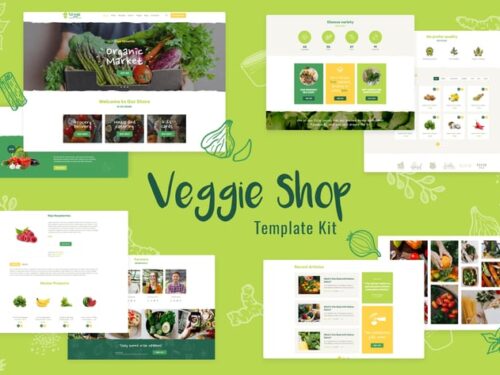 有机食品 eco 在线商店产品 Elementor模板套件