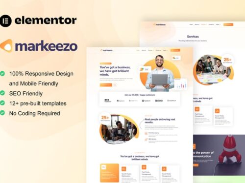 SEO 数字营销机构 Elementor模板套件