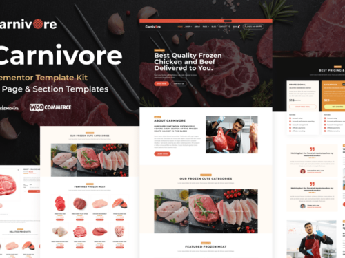 肉店肉店 Elementor模板套件