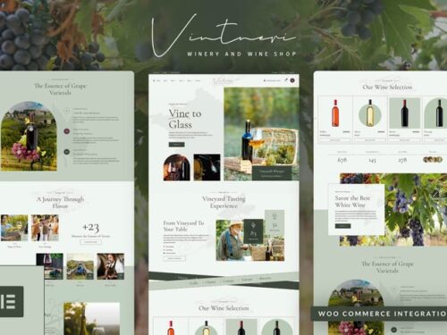 Wine Shop 酒庄 Elementor模板套件