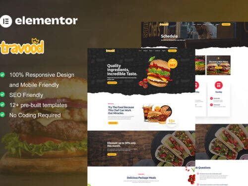 餐车街头小吃 Elementor模板套件